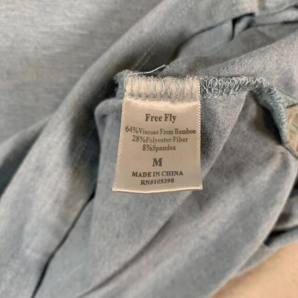 Free Fly Polo Shirt Mens Medium Performance Bamboo Blend Golf Casual Stretch - Picture 6 of 8